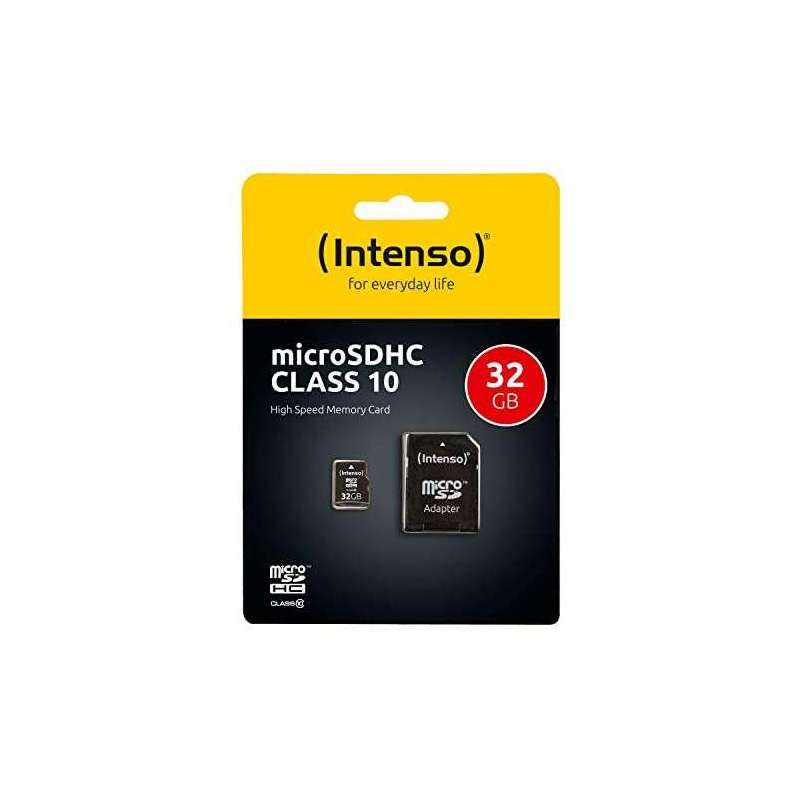 Carte MicroSDHC 32GB Intenso CL10 Avec Adaptateur