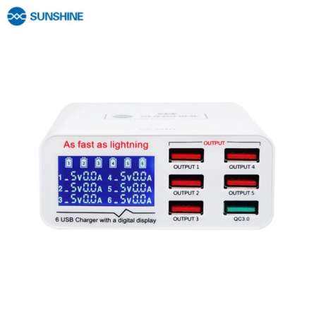 Chargeur rapide USB 3.0 Sunshine SS-304Q 6 ports USB