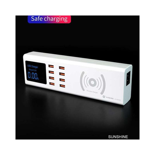 Chargeur Usb Rapide 8 Ports + Ecran de Contrôle 3.0 Sunshine SS-309WD